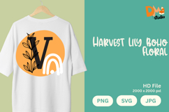 Harvest Lily Boho Floral Monogram Product Image 1