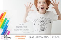 Halloween coloring Shirt SVG, Halloween Coloring page png Product Image 3