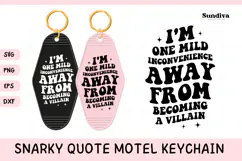 Snarky Quote Motel Keychain SVG | One Mild Inconvenience Product Image 1