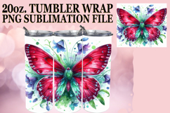 Cheerful Reflections 20oz tumbler wrap, Butterfly Product Image 1