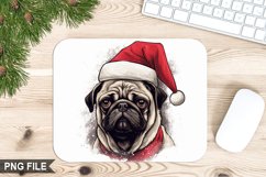 Christmas Dog Sublimation Mouse Pad PNG Design Product Image 1