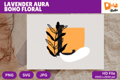 Lavender Aura Boho Floral Monogram Product Image 1