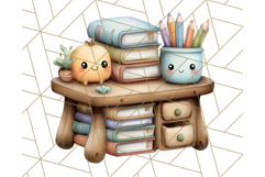 Simple School Supplies Clipart, Cute Classroom PNG Product Image 2
