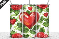 Rose Tumbler Sublimation | Valentine&#039;s Day Tumbler Wrap Product Image 5