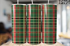 Green Christmas Plaid Tumbler Wrap -High Quality 300 Dpi Product Image 1