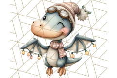 Christmas Dinosaur Party Png, Dino Clipart PNG Product Image 2