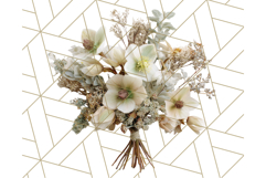 Whimsy Winter Florals Clipart PNG, Christmas Png Clipart Product Image 2