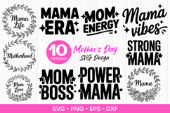Mama Boss Strong Quotes Mothers Day SVG PNG Product Image 1