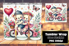 High-Quality 20oz Tumbler Design , Valentine Bear Product Image 1