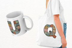 Patchwork Back To School Alphabet Clipart Product Image 3