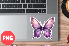 Butterfly sticker Flowers Clipart Sublimation Png Butterfly Product Image 1
