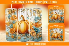 Tumbler Sublimation Wrap, 20 oz Fall Tumbler Wrap Product Image 1