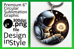 Dynamic Round Design Car Coaster PNG , Astronaut Product Image 1