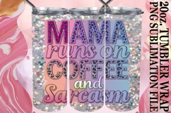 Glitter Sarcastic Mom Tumbler Wrap | 20oz Sublimation Product Image 1