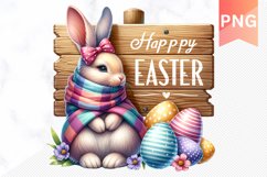 Easter Bunny Sublimation Clipart Bundle Product Image 8