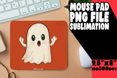 Halloween Ghost Sublimation Mouse Pad Cute Product Image 1