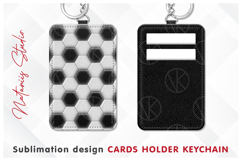 Soccer Pattern - Cards Holder Keychain Sublimation Product Image 1