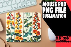 Vibrant Blossom Sublimation Mouse Pad Design PNG Product Image 1