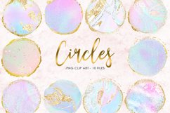 Holographic Circles Clipart Product Image 1