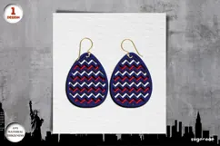 4th of July Earrings Laser Cut | Jewerly | SVG Product Image 1