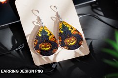 Halloween Stained Glass Pumpkin Earring Design Product Image 1