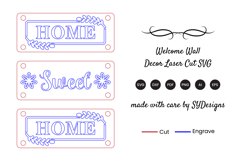 Welcome Wall Decor Laser Cut SVG - Decorative Home Sign Product Image 2