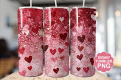 Valentine Glitter Tumbler | Valentine Tumbler Wrap Product Image 1