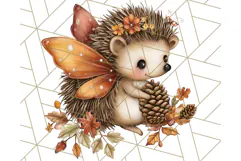 Fall Fairy Animal Clipart PNG, Woodland Creatures With Wings Product Image 2