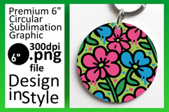 Sophisticated Circle Design Coaster PNG , Flower Pattern Product Image 1