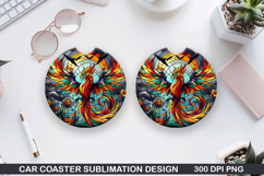 Mythical Car Coaster Sublimation| Mythical Coaster PNG Product Image 1