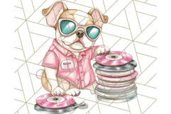 Sock Hop Animal Dance Party PNG Clipart, Cute Retro 1950s Product Image 2