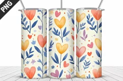 Lovely Hearts Tumbler Design | Valentine's Day Tumbler Wrap Product Image 3