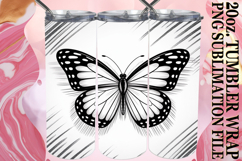 BLISSFUL DAYS 20oz TUMBLER WRAP, Butterfly Product Image 1