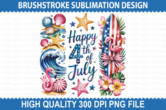 4th of July Brushstrokes Sublimation - Patriotic Brushstroke Product Image 1