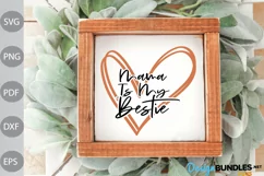 Mama Is My Bestie SVG Design / Mother's day SVG Cut Files Product Image 3