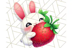 Strawberry Fruit PNG Clipart, Adorable Kawaii Characters Png Product Image 2