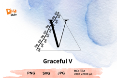 Graceful Monogram - Elegant Floral Letters PNG | SVG | JPG Product Image 1