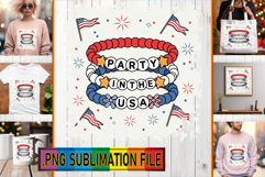 Vibrant TOTE BAG Magic PNG, Patriotic Product Image 1