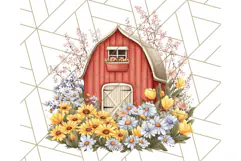 Vintage Cottagecore Barn PNG Clipart, Farmhouse Style Product Image 2
