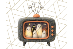 Retro Halloween Clipart Vintage PNG Graphics, 50s Holiday Product Image 2