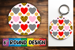 Whimsical Circle Ornaments PNG Design, Valentine's Pattern Product Image 1