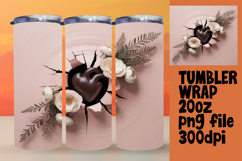 Sublimation Excellence for 20oz Tumbler , 3D Heart Product Image 1