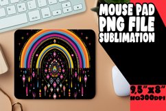 Cosmic Canvas: Rainbow Sublimation Mouse Pad Art Product Image 1