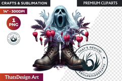 Halloween Character Boots - Spooky Gothic Clipart PNG Product Image 1