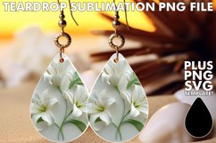 Glossy Flower Glitz Teardrop Earring Summer Shine Product Image 1