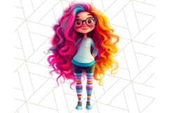 Teen Girl Clipart PNG, Fun Character Illustration Product Image 2