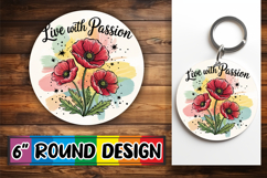 Sweet Round Ornaments Design, Flowers Quote Product Image 1