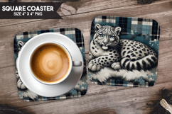 Cute Animals Square Coaster PNG Bundle, Digital Coaster Set Product Image 17