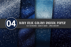 Navy Blue Galaxy Digital Paper Product Image 1