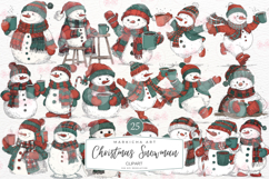Christmas Snowman Clipart Product Image 1
